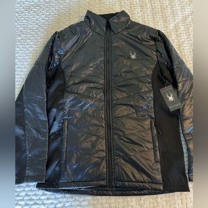 Spyder Jacket Black Men’s Medium Full Zip Coat New